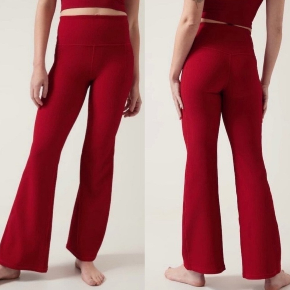 Athleta Red Flared High-Rise Leggings - Picture 6 of 6